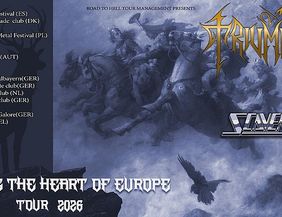 Tourposter mit Terminen und Bands für die Piercing The Heart Of Europe Tour 2026.