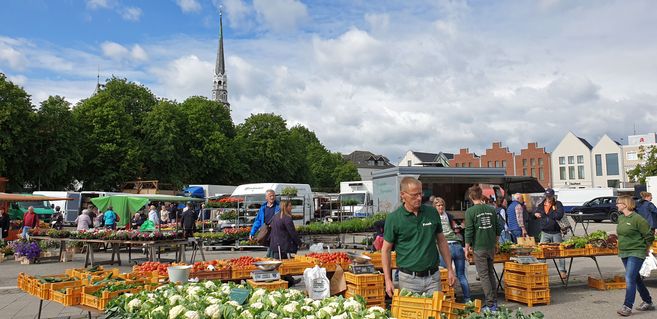 Traditioneller Wochenmarkt, Heide
