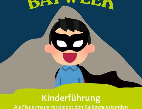 a drawn child is joyfully playing with a bat cape blowing in the wind
