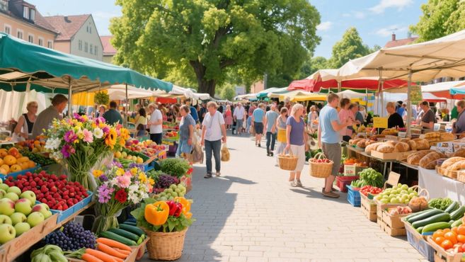 ein Wochenmarkt