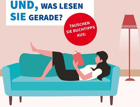 Ein Flyer der Norderstedt Stadtbücherei mit Informationen zu einer Veranstaltung zum Austausch von Buchtipps.