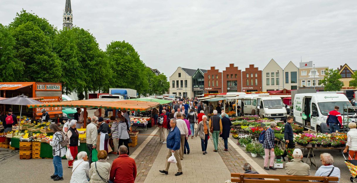 Traditioneller Wochenmarkt, Heide