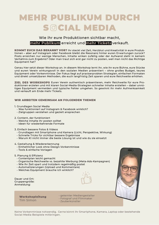 Mehr Publikum durch Social Media
