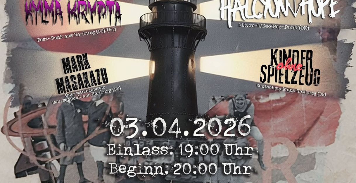 Reklame für die drei Bands