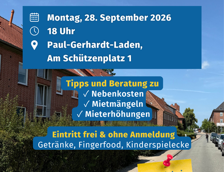 Einladung zu einer Veranstaltung über Mietrecht in Lüneburg.