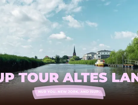 sup tour altes land mit blick auf buxtehude
