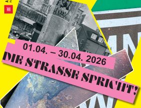 Plakat Die Staße spricht 01.4.-30.4.2026 Stadtteilarchiv Ottensen e.V.